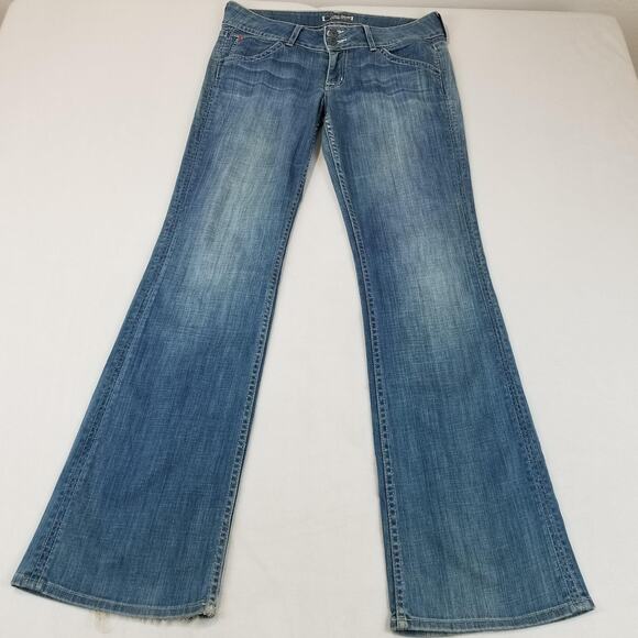 HUDSON Jeans Womens 30 Blue Flare Stretch Y2K Low Rise Made in USA W170DHA - Picture 12 of 12